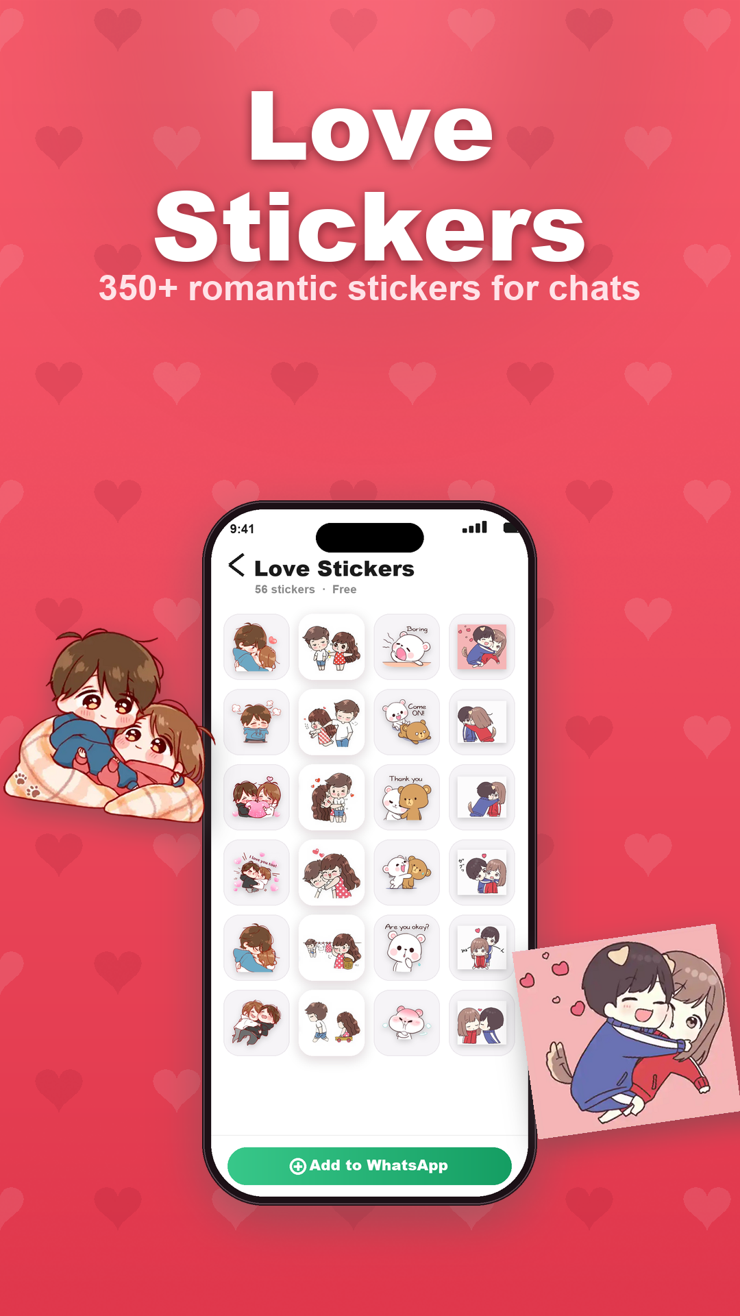 Make love stickers from your photos